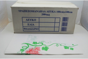 Regina ΤΡΑΠΕΖΟΜΑΝΤΗΛΟ ΛΕΥΚΟ Σ1Χ1 150+50Τ Συσκευασία :1 0310850
