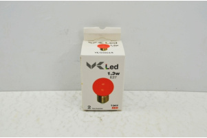 ΛΑΜΠΑ ΣΦΑΙ.LED E27κοκ 1,3w Red VK/05064R Συσκευασία :10 0910890
